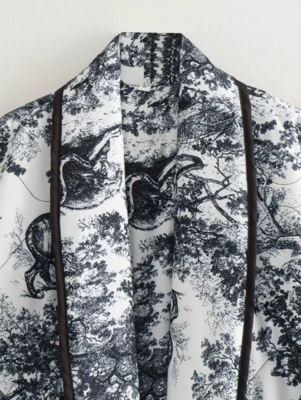 ZARA Winter Printed Quilted Cotton Padded Coat Buttonless